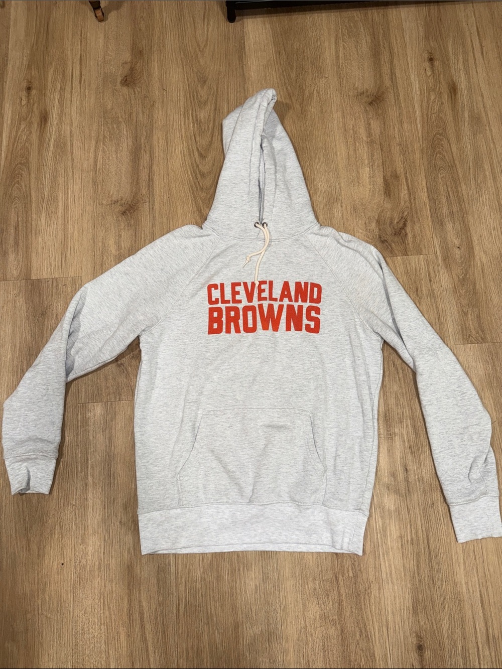 HOMAGE Gray Hoodie with Orange Cleveland Browns Script